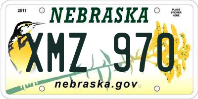 NE license plate XMZ970