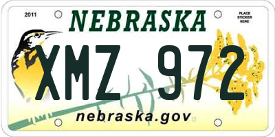 NE license plate XMZ972