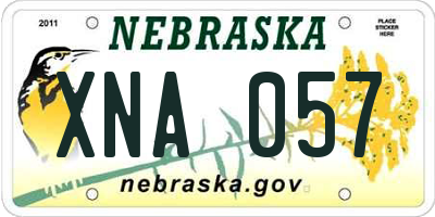 NE license plate XNA057
