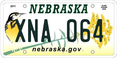 NE license plate XNA064