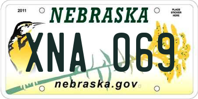 NE license plate XNA069