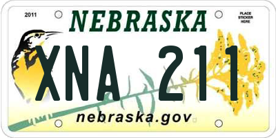 NE license plate XNA211