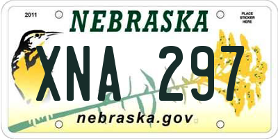 NE license plate XNA297