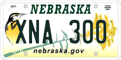 NE license plate XNA300