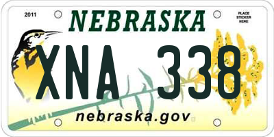 NE license plate XNA338
