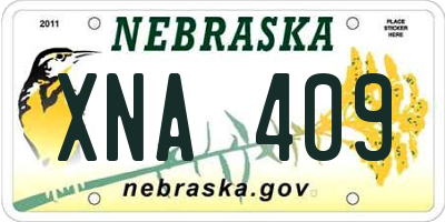 NE license plate XNA409
