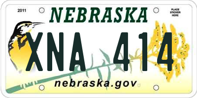 NE license plate XNA414