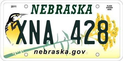 NE license plate XNA428
