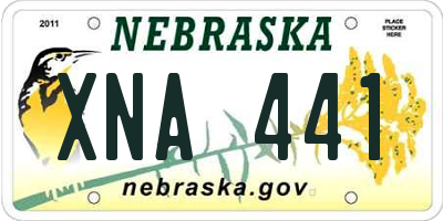 NE license plate XNA441