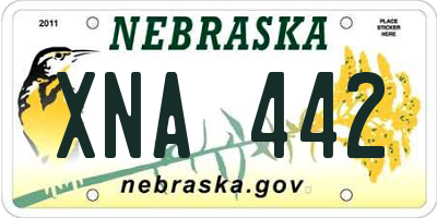 NE license plate XNA442