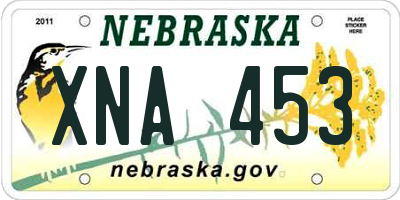 NE license plate XNA453