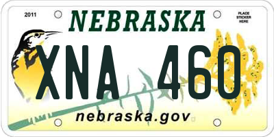 NE license plate XNA460