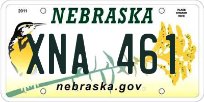NE license plate XNA461