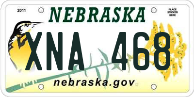 NE license plate XNA468