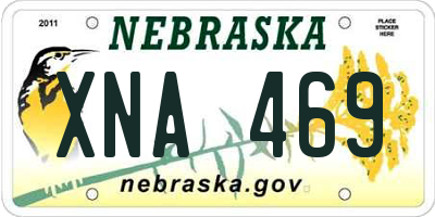 NE license plate XNA469
