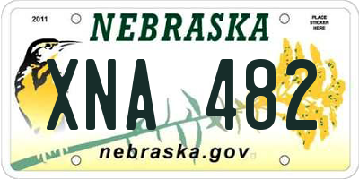 NE license plate XNA482