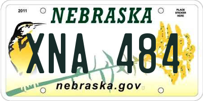 NE license plate XNA484