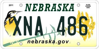 NE license plate XNA486