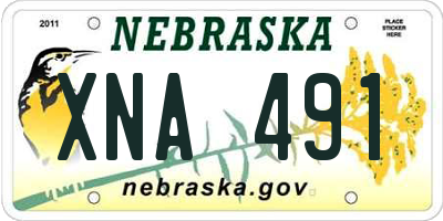 NE license plate XNA491