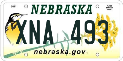 NE license plate XNA493