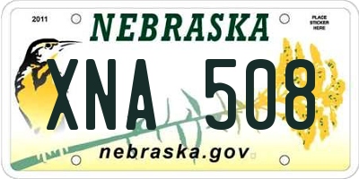 NE license plate XNA508