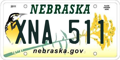 NE license plate XNA511