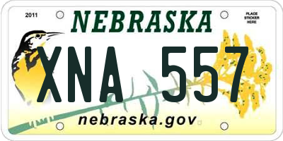 NE license plate XNA557