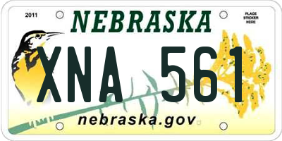 NE license plate XNA561