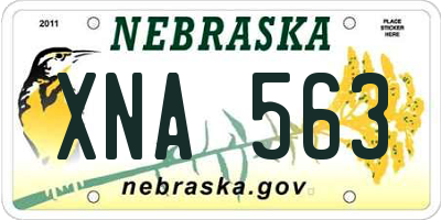 NE license plate XNA563