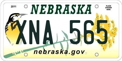 NE license plate XNA565