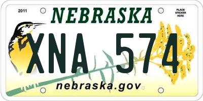 NE license plate XNA574