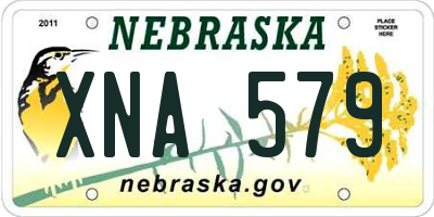 NE license plate XNA579