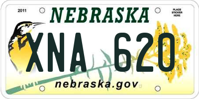 NE license plate XNA620