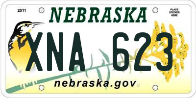 NE license plate XNA623