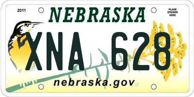 NE license plate XNA628