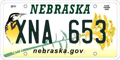 NE license plate XNA653