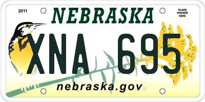 NE license plate XNA695