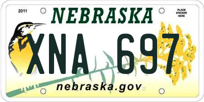 NE license plate XNA697