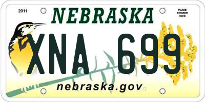 NE license plate XNA699