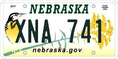 NE license plate XNA741