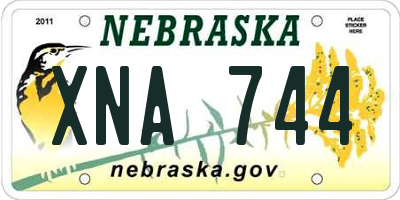 NE license plate XNA744