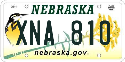 NE license plate XNA810