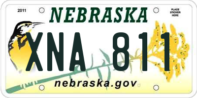 NE license plate XNA811