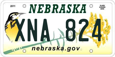 NE license plate XNA824
