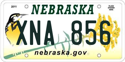 NE license plate XNA856
