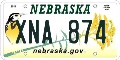 NE license plate XNA874