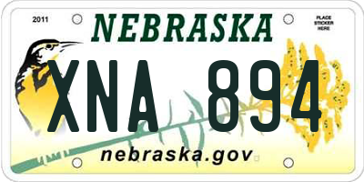 NE license plate XNA894
