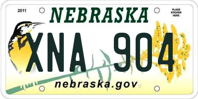 NE license plate XNA904