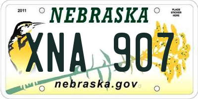NE license plate XNA907