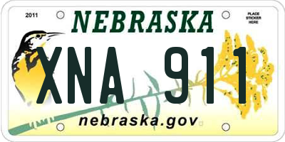 NE license plate XNA911